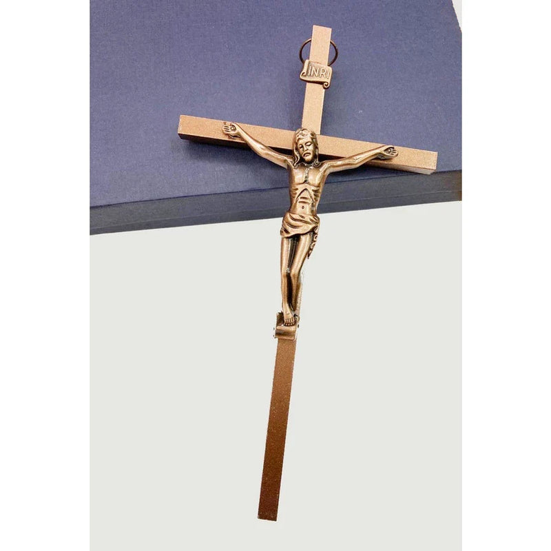 Crucifixo Metal Parede Fino 21 Cm