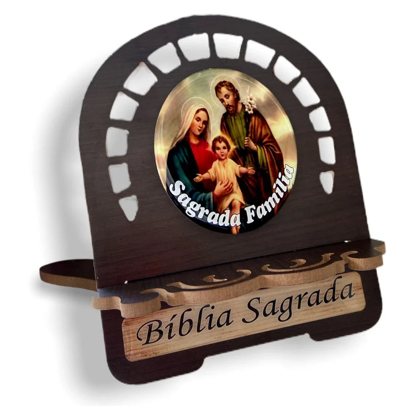 Porta Biblia Sagrada Familia Madeira G 30 x 25,5